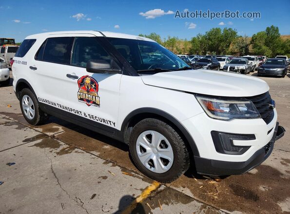 1FM5K8AR7HGA24581 2017 FORD EXPLORER White Delantero derecho
