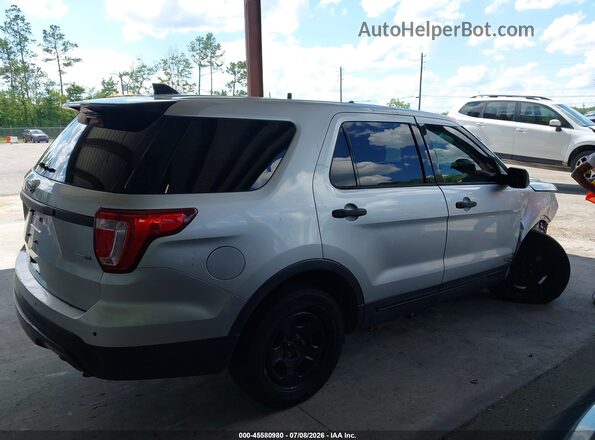 1FM5K8AR7HGA35886 2017 FORD UTILITY POLICE INTERCEPTOR Silver Rear interior view