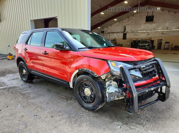 1FM5K8AR7HGD25240 2017 FORD EXPLORER Red Front right