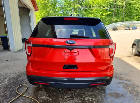 1FM5K8AR7HGD25240 2017 FORD EXPLORER Red Rear view