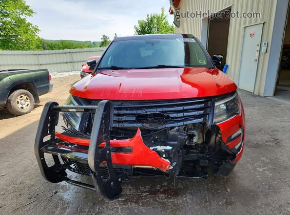 1FM5K8AR7HGD25240 2017 FORD EXPLORER Red Front view
