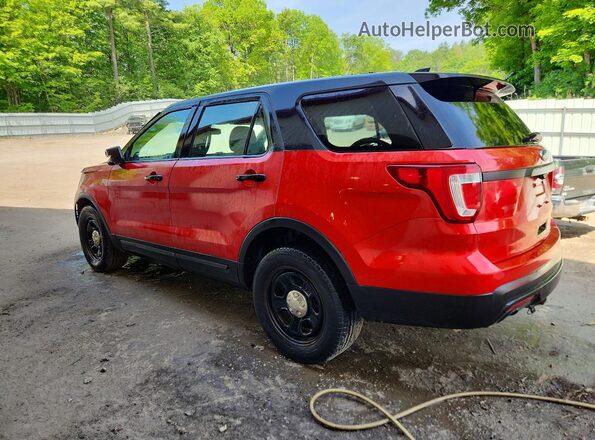 1FM5K8AR7HGD25240 2017 FORD EXPLORER Red Rear left