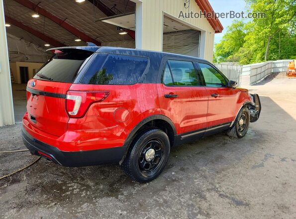 1FM5K8AR7HGD25240 2017 FORD EXPLORER Red Rear right