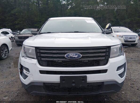 1FM5K8AR7JGA44254 2018 FORD POLICE INTERCEPTOR White Vista del cuadro de instrumentos