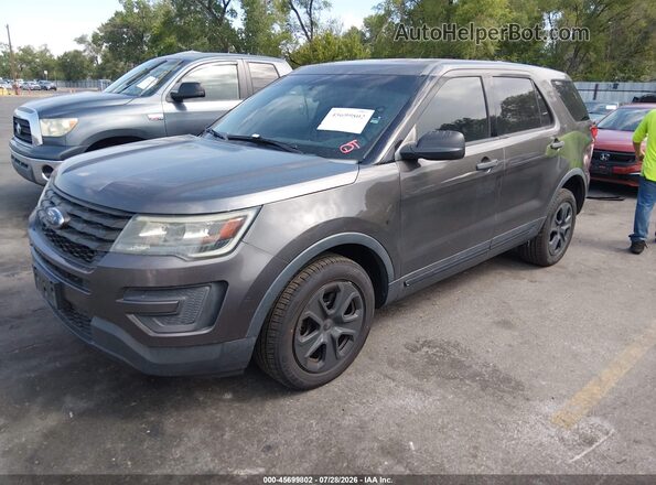 1FM5K8AR9GGD05747 2016 FORD UTILITY POLICE INTERCEPTOR Gray Przód lewy