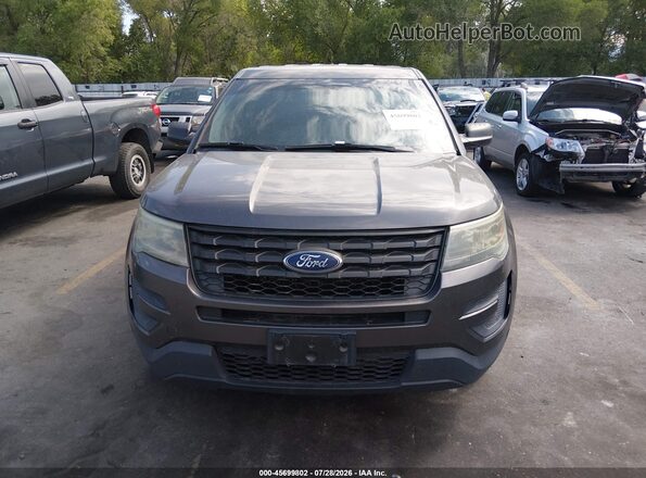 1FM5K8AR9GGD05747 2016 FORD UTILITY POLICE INTERCEPTOR Gray Widok zestawu wskaźników