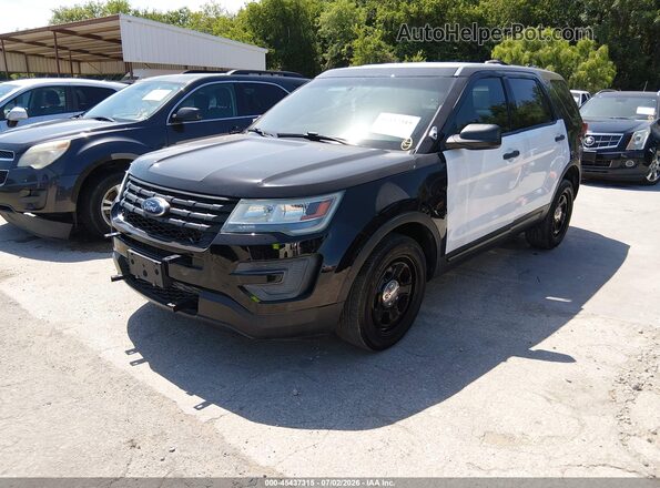 1FM5K8AR9GGD16456 2016 FORD UTILITY POLICE INTERCEPTOR Black წინა მარცხენა ხედი სამი მეოთხედიდან