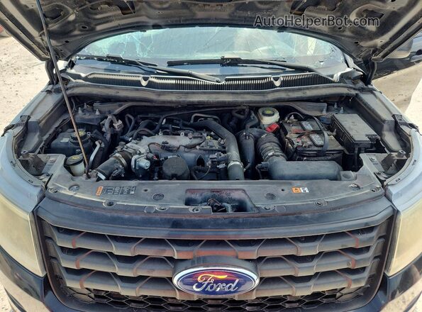1FM5K8AT0HGD60147 2017 FORD EXPLORER Black Vista del compartimento del motor