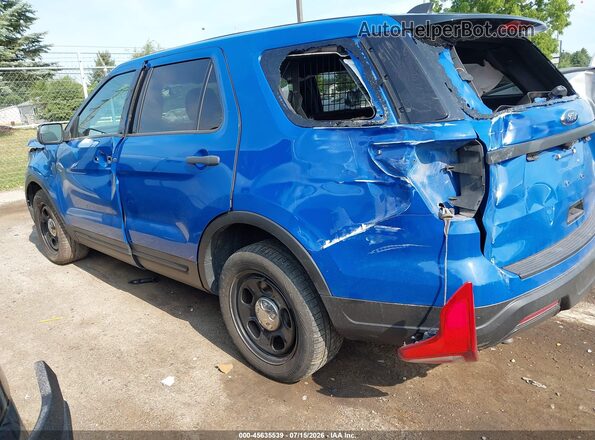 1FM5K8AT3JGC19434 2018 FORD POLICE INTERCEPTOR Blue Rear left