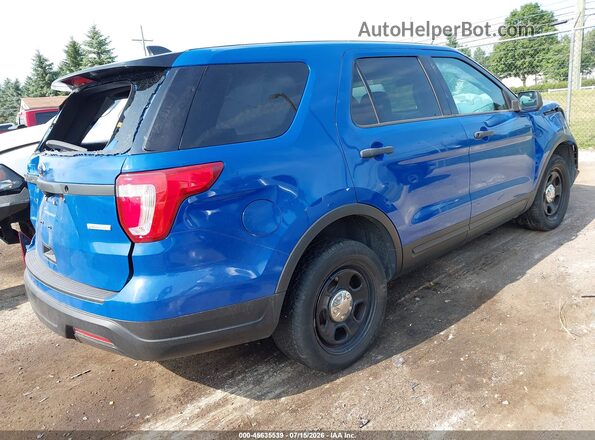 1FM5K8AT3JGC19434 2018 FORD POLICE INTERCEPTOR Blue Rear right