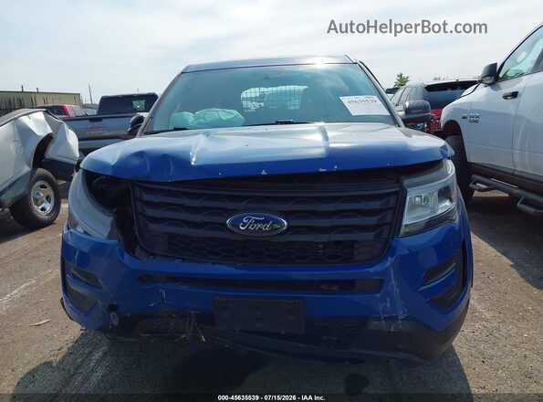 1FM5K8AT3JGC19434 2018 FORD POLICE INTERCEPTOR Blue Front view