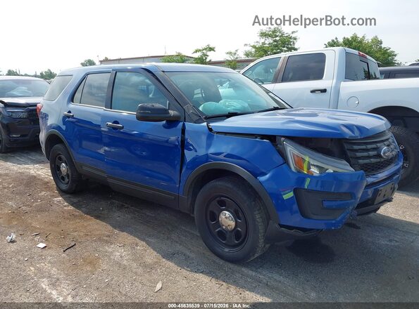 1FM5K8AT3JGC19434 2018 FORD POLICE INTERCEPTOR Blue Rear interior view