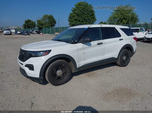 1FM5K8AW0LGC14026 2020 FORD POLICE INTERCEPTOR Белый Передняя левая четверть