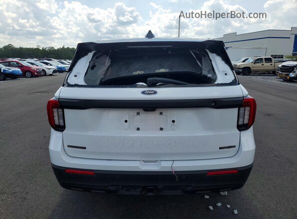 1FM5K8AW1SGA87804 2025 FORD EXPLORER White Вид ззаду