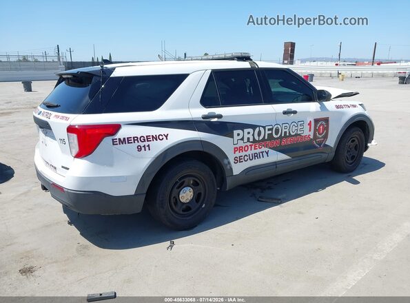1FM5K8AW2LGA84458 2020 FORD POLICE INTERCEPTOR White უკანა მარჯვენა