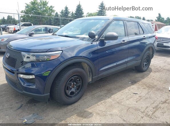 1FM5K8AW3PNA03047 2023 FORD POLICE INTERCEPTOR Blue წინა მარცხენა ხედი სამი მეოთხედიდან