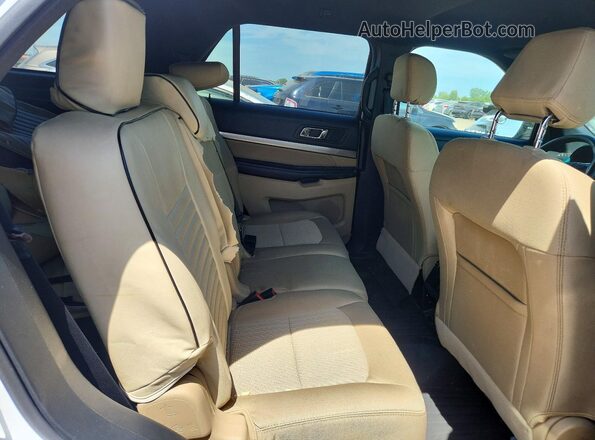 1FM5K8B80GGC11343 2016 FORD EXPLORER White Rear seats view