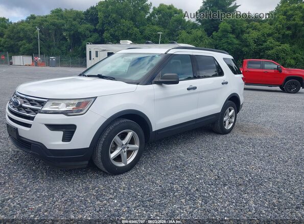 1FM5K8B80JGC45368 2018 FORD EXPLORER Белый Передняя левая четверть