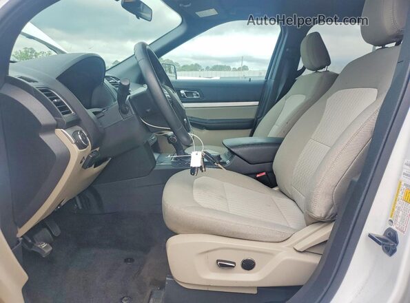 1FM5K8B82JGC02568 2018 FORD EXPLORER White წინა სალონის ხედი