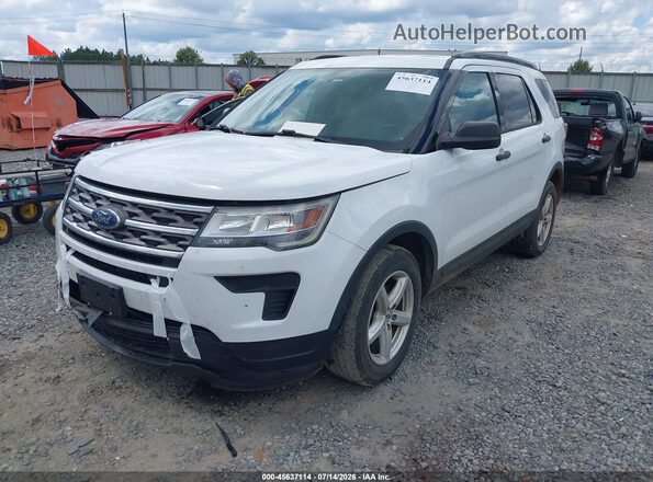 1FM5K8B82KGA03506 2019 FORD EXPLORER White Առջևի ձախ երեք քառորդ տեսարան