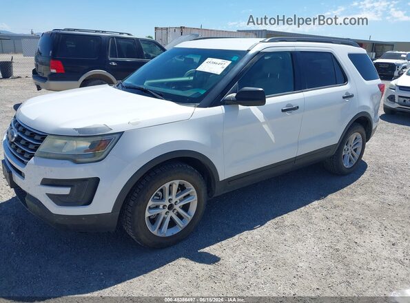 1FM5K8B83GGD17740 2016 FORD EXPLORER White Առջևի ձախ երեք քառորդ տեսարան
