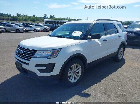 1FM5K8B83HGD23989 2017 FORD EXPLORER Белый Передняя левая четверть