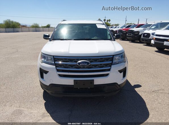 1FM5K8B83JGC45249 2018 FORD EXPLORER White ხელსაწყოთა პანელის ხედი