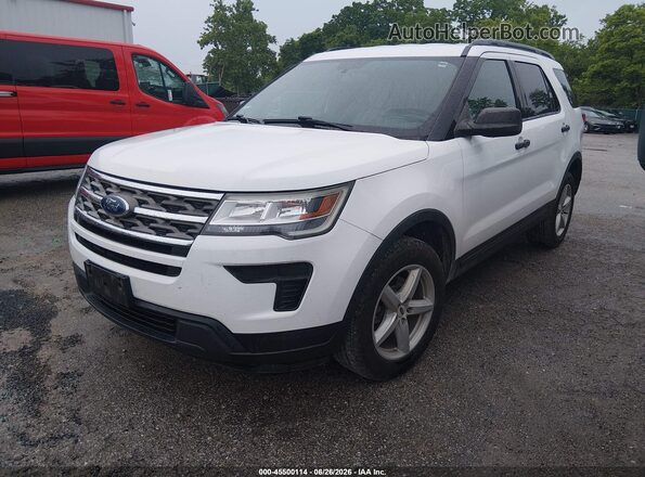 1FM5K8B83JGC45297 2018 FORD EXPLORER Белый Передняя левая четверть
