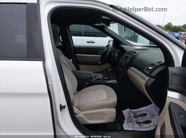 1FM5K8B83JGC45297 2018 FORD EXPLORER Белый Вид салона спереди
