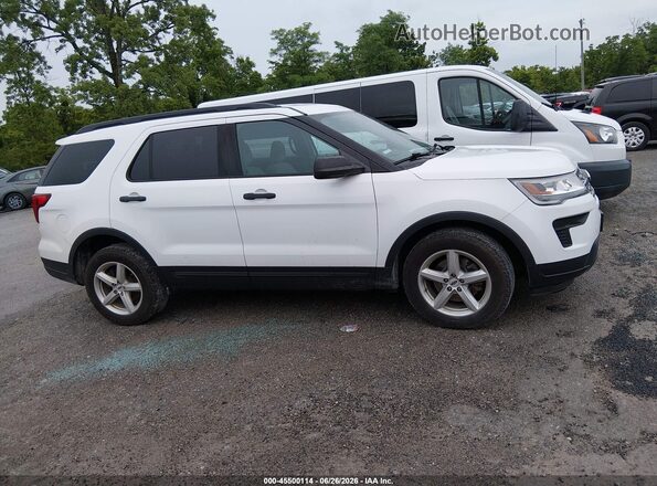 1FM5K8B83JGC45297 2018 FORD EXPLORER Белый Вид задней части салона