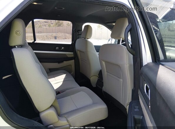 1FM5K8B83JGC45350 2018 FORD EXPLORER White VIN sticker view