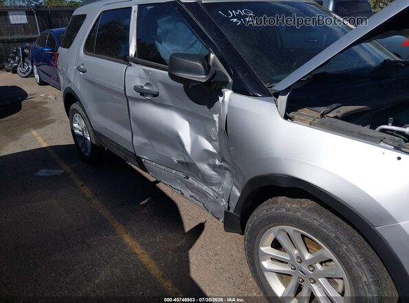 1FM5K8B84HGC37266 2017 FORD EXPLORER Silver წინა ხედი