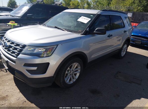1FM5K8B84HGC37266 2017 FORD EXPLORER Silver წინა მარცხენა ხედი სამი მეოთხედიდან