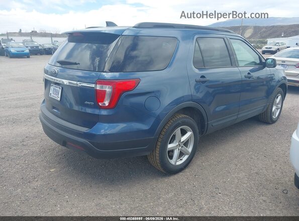 1FM5K8B84KGA93693 2019 FORD EXPLORER Синий Задняя правая четверть