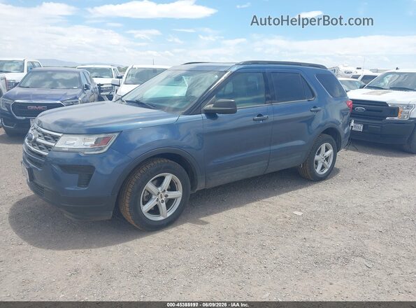 1FM5K8B84KGA93693 2019 FORD EXPLORER Синий Передняя левая четверть