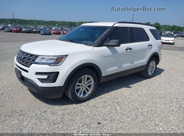 1FM5K8B85HGD22990 2017 FORD EXPLORER White წინა მარცხენა ხედი სამი მეოთხედიდან