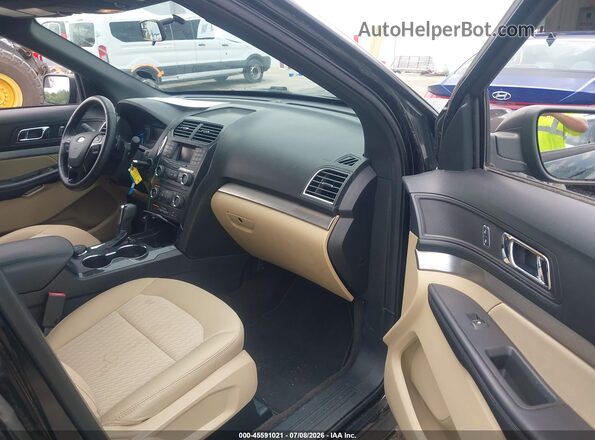 1FM5K8B85HGE25679 2017 FORD EXPLORER Black Front interior view