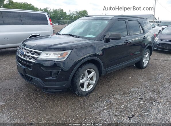 1FM5K8B85JGA59535 2018 FORD EXPLORER Black წინა მარცხენა ხედი სამი მეოთხედიდან