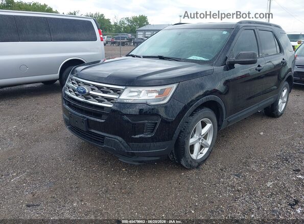 1FM5K8B85JGA59535 2018 FORD EXPLORER Black წინა ხედი