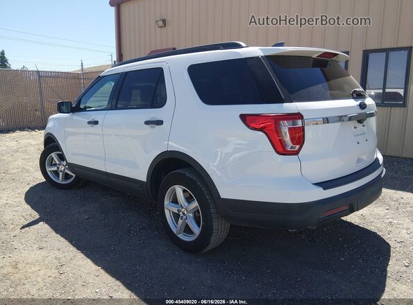 1FM5K8B85JGC45348 2018 FORD EXPLORER White Trasero izquierdo