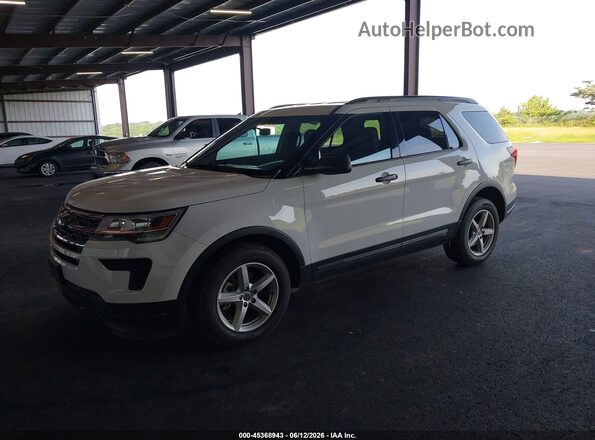 1FM5K8B85JGC45429 2018 FORD EXPLORER White Առջևի ձախ երեք քառորդ տեսարան