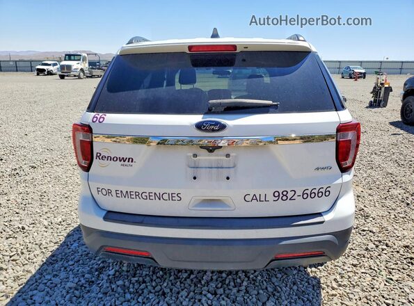 1FM5K8B86JGC44676 2018 FORD EXPLORER White Widok z tyłu