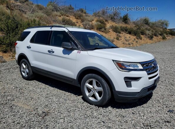 1FM5K8B86JGC44676 2018 FORD EXPLORER White Przód prawy