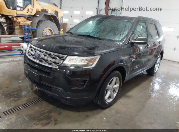 1FM5K8B86JGC45360 2018 FORD EXPLORER Black წინა მარცხენა ხედი სამი მეოთხედიდან