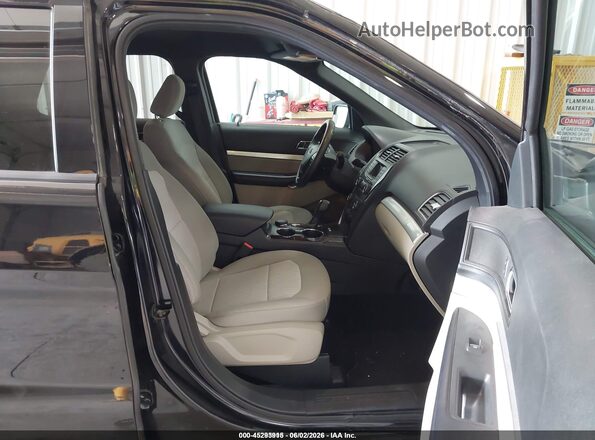1FM5K8B86JGC45360 2018 FORD EXPLORER Black წინა სალონის ხედი