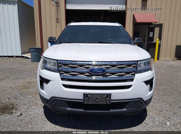 1FM5K8B87JGC45349 2018 FORD EXPLORER White Instrument cluster view