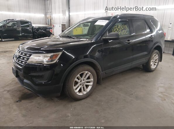 1FM5K8B88GGA77536 2016 FORD EXPLORER Black Առջևի ձախ երեք քառորդ տեսարան