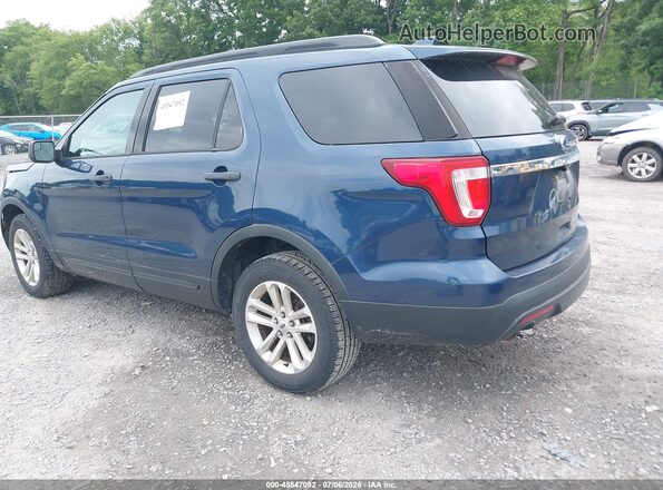 1FM5K8B88HGA01087 2017 FORD EXPLORER Blue Rear left
