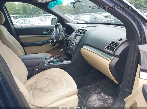 1FM5K8B88HGA01087 2017 FORD EXPLORER Blue Front interior view