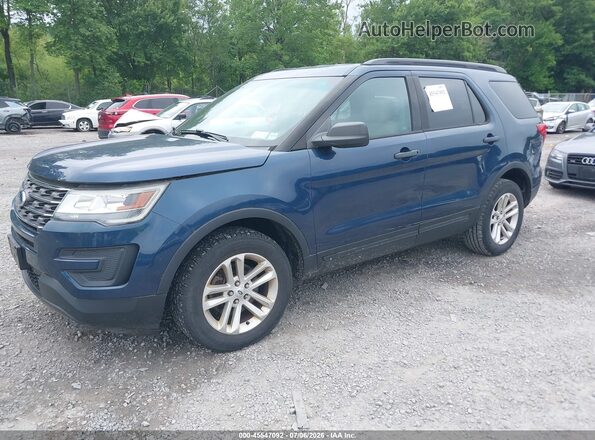 1FM5K8B88HGA01087 2017 FORD EXPLORER Blue Front left